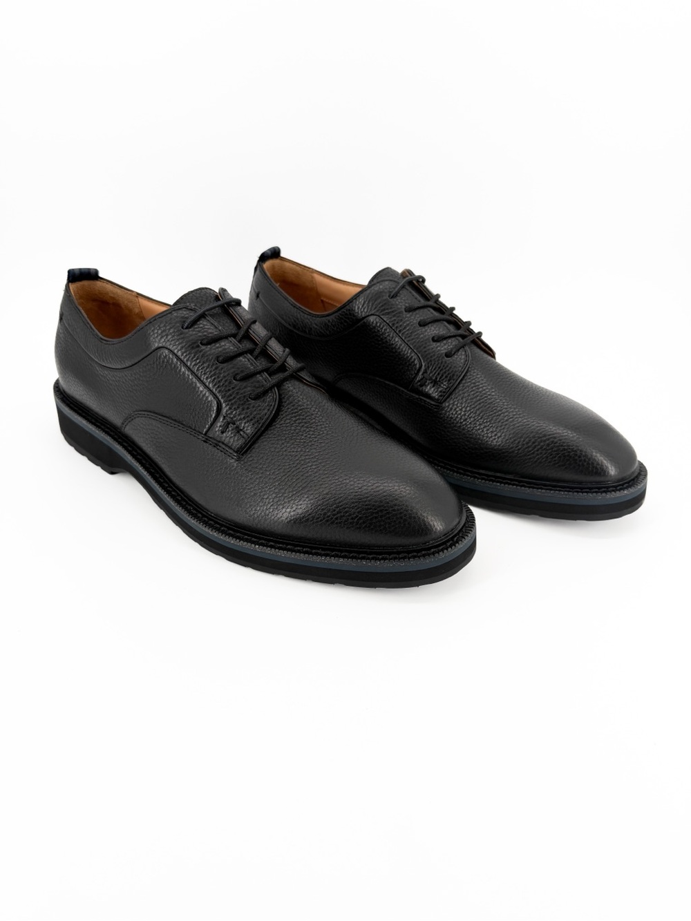 Ted Baker Drysdale Mens Pebbled Leather Derby Oxford Dress Shoes Black 12 NEW